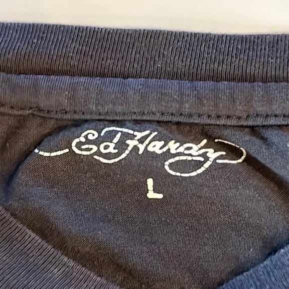 Ed hardy GRAY T SHIRT WHITE TIGER GRAPHICS ED HARDY TATTOO Los Angeles CA Large - Picture 2 of 9